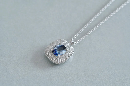 Bicolor sapphire necklace