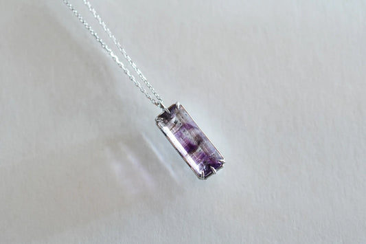 Goethite in amethyst necklace