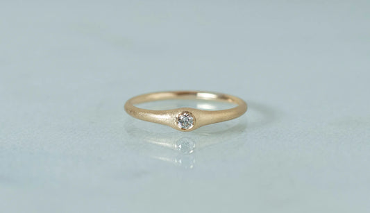 Cradle ring + diamond / K10・K18