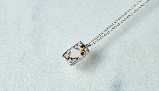 Dendritic agate necklace
