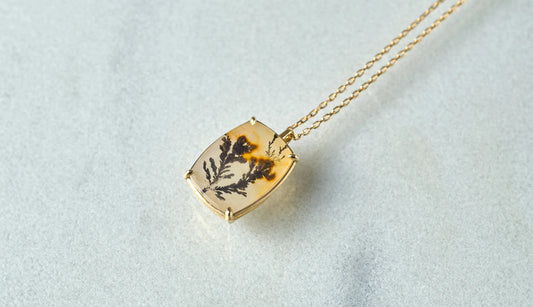 Dendritic agate necklace