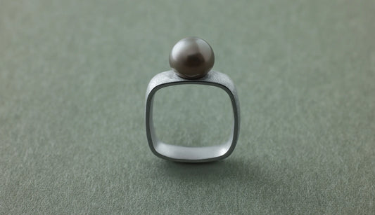 Syami ring + tahiti pearl / Silver