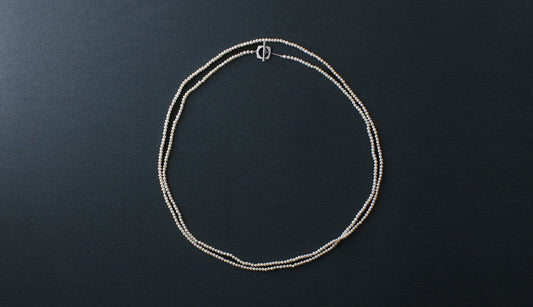 White pearl long necklace 120cm