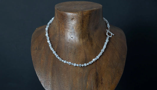 Moonstone cube necklace 43cm