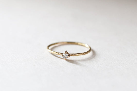 Twig ring + diamond