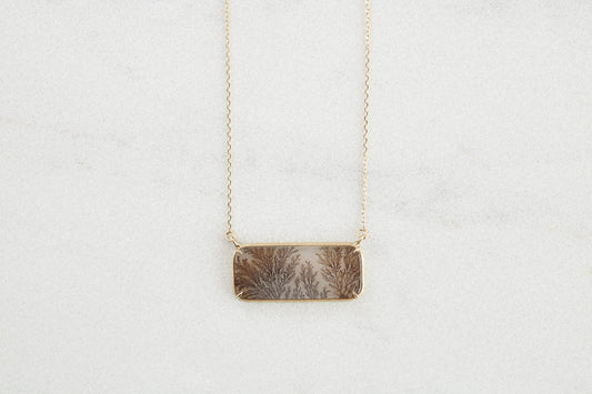 [Ryui Monthly piece] Dendritic agate necklace