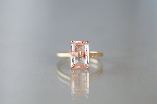 Limonite in topaz ring