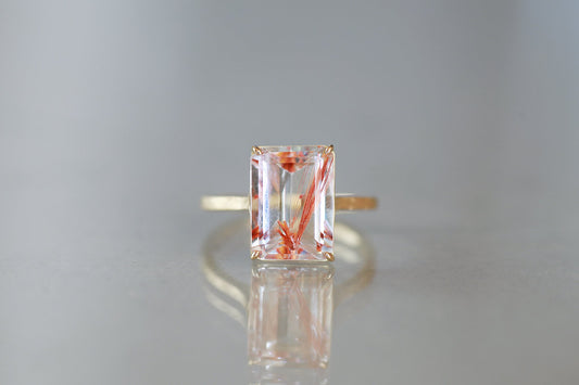 Limonite in topaz ring