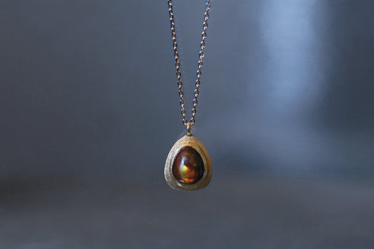 Fire agate necklace