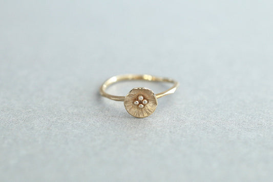 Petit flower ring / K18