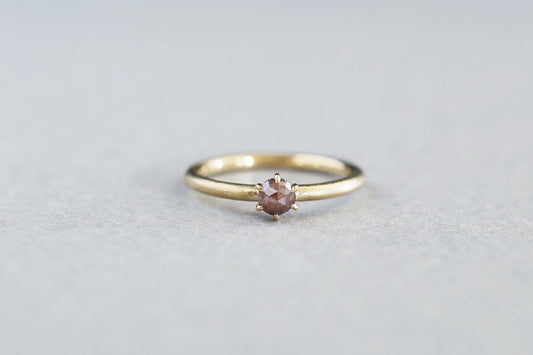 Norme ring + rosecut diamond ( brown )