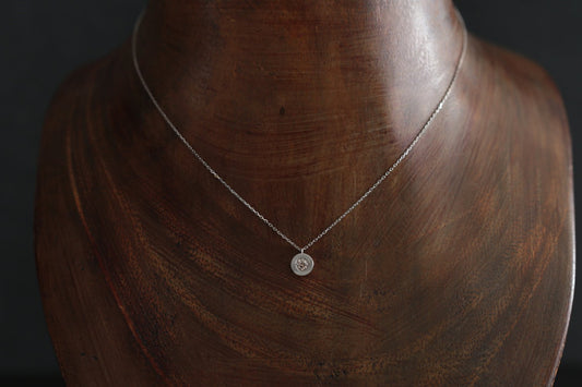 Enfold necklace + light brown diamond  / Pt900