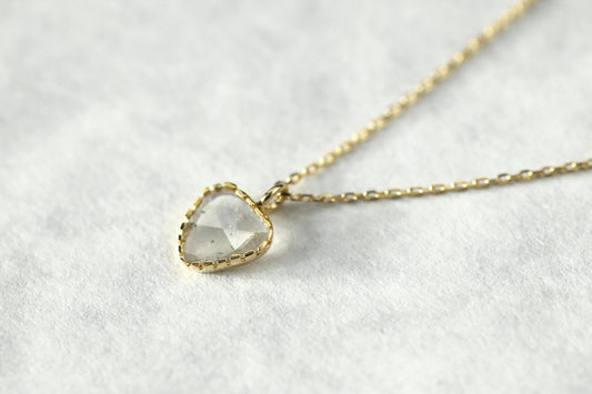 Twig rose cut diamond necklace