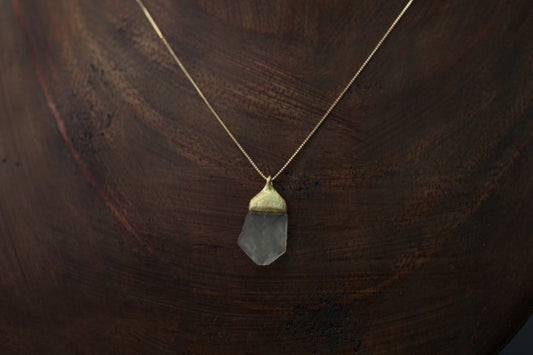 " Japan law twin crystal " necklace No.4